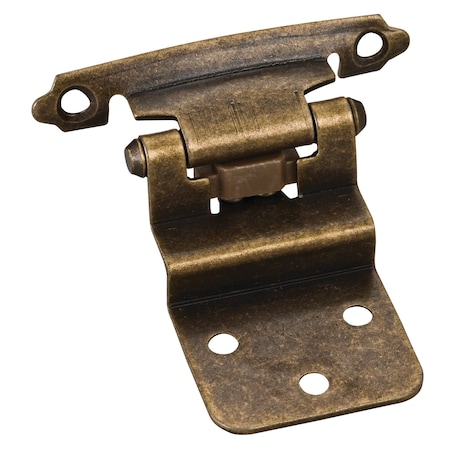 Hardware Resources Traditional 3/8 in Inset Hinge with Semi-Concealed Frame Wing - Antique Brass P5922AB